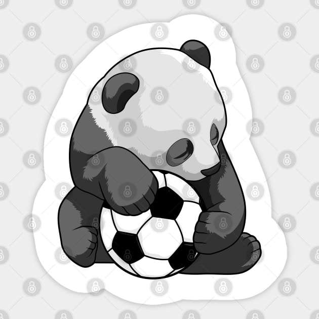 Panda with Soccer ball Sticker by Markus Schnabel